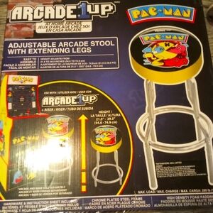 Arcade1up Pac-Man Arcade Adjustable Height w/ extending legs Stool